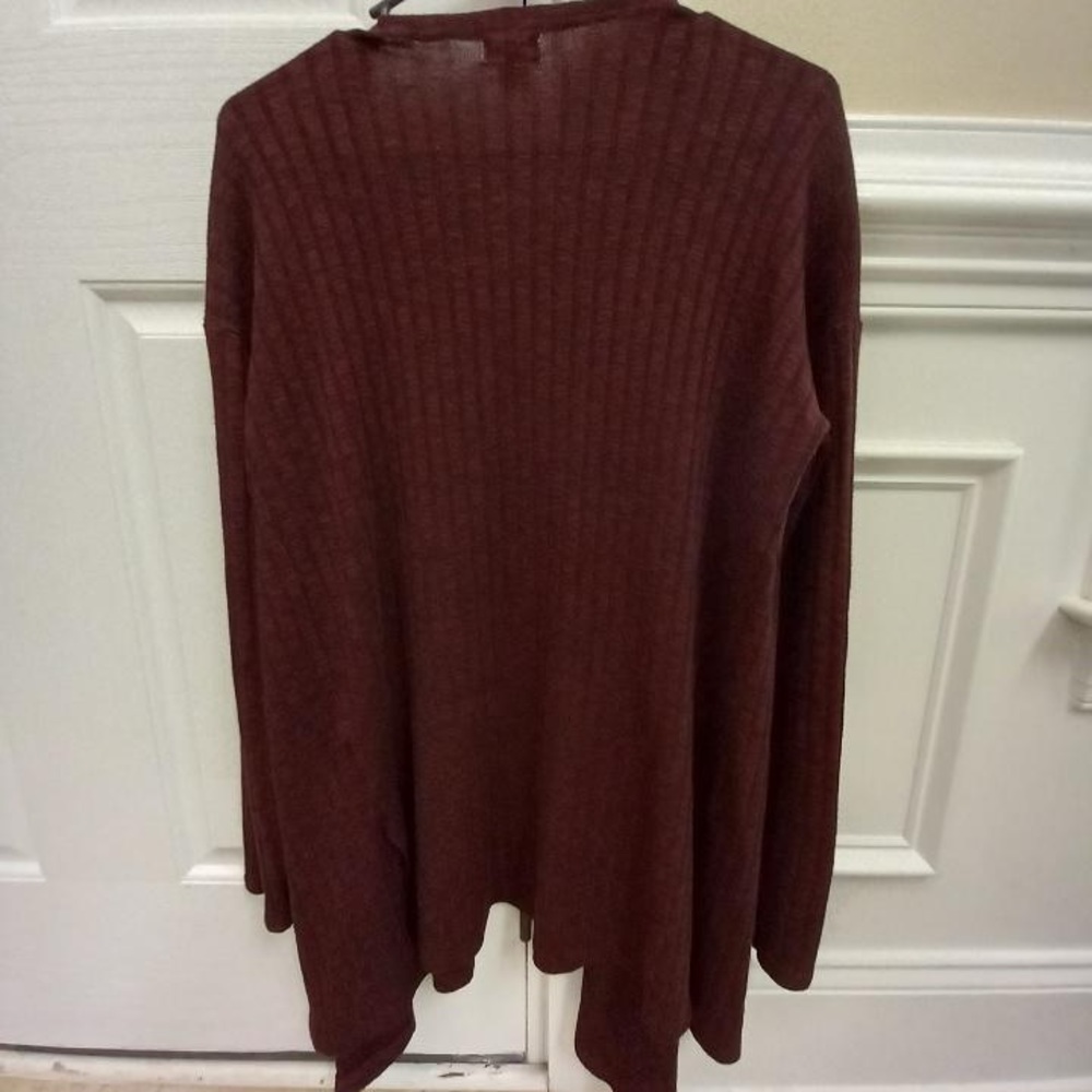 Women’s Burgundy open front cardigan, size XS - Picture 2 of 4